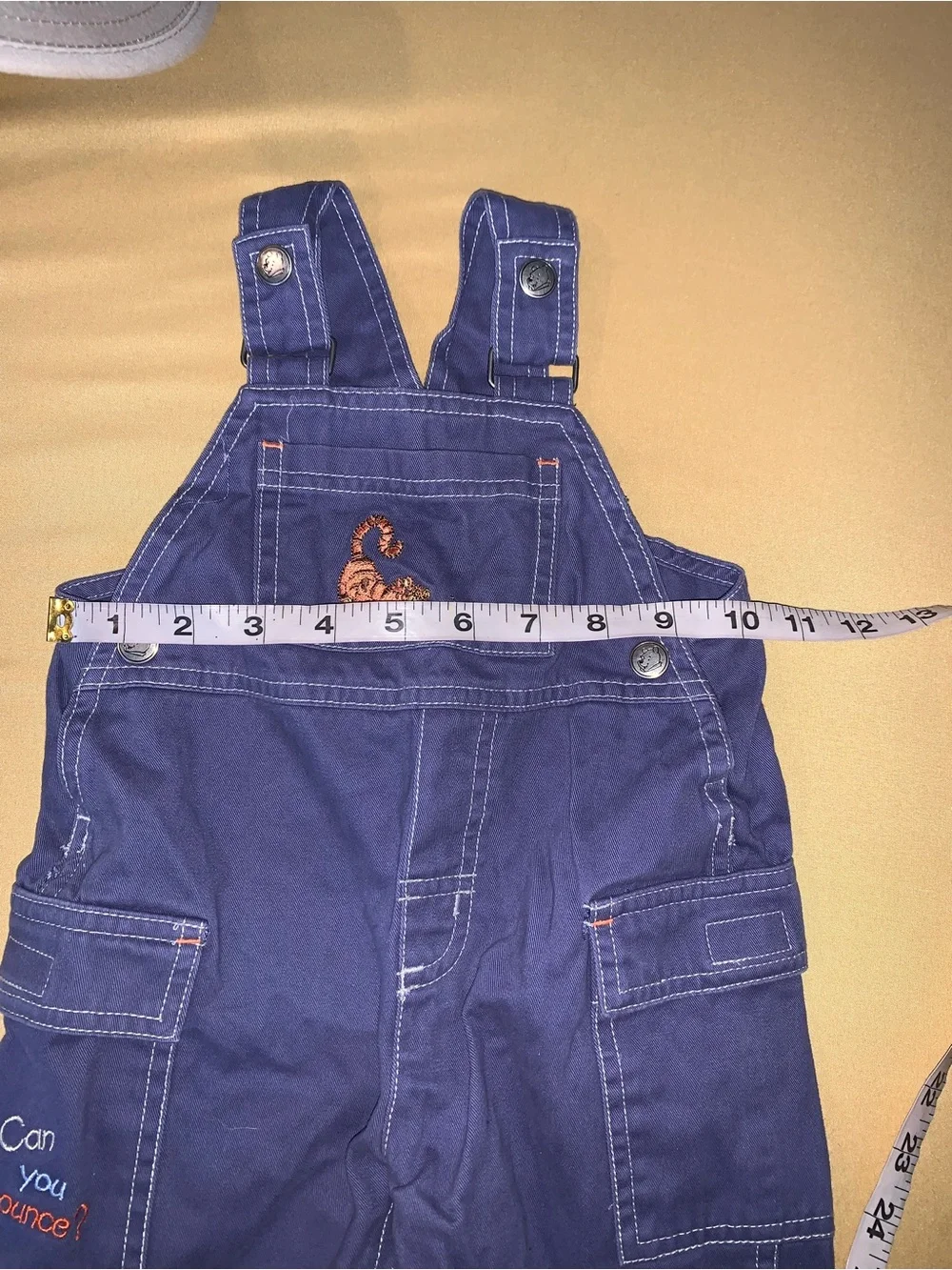 Tigger Y2K Bib Overalls Blue baby size 6 months